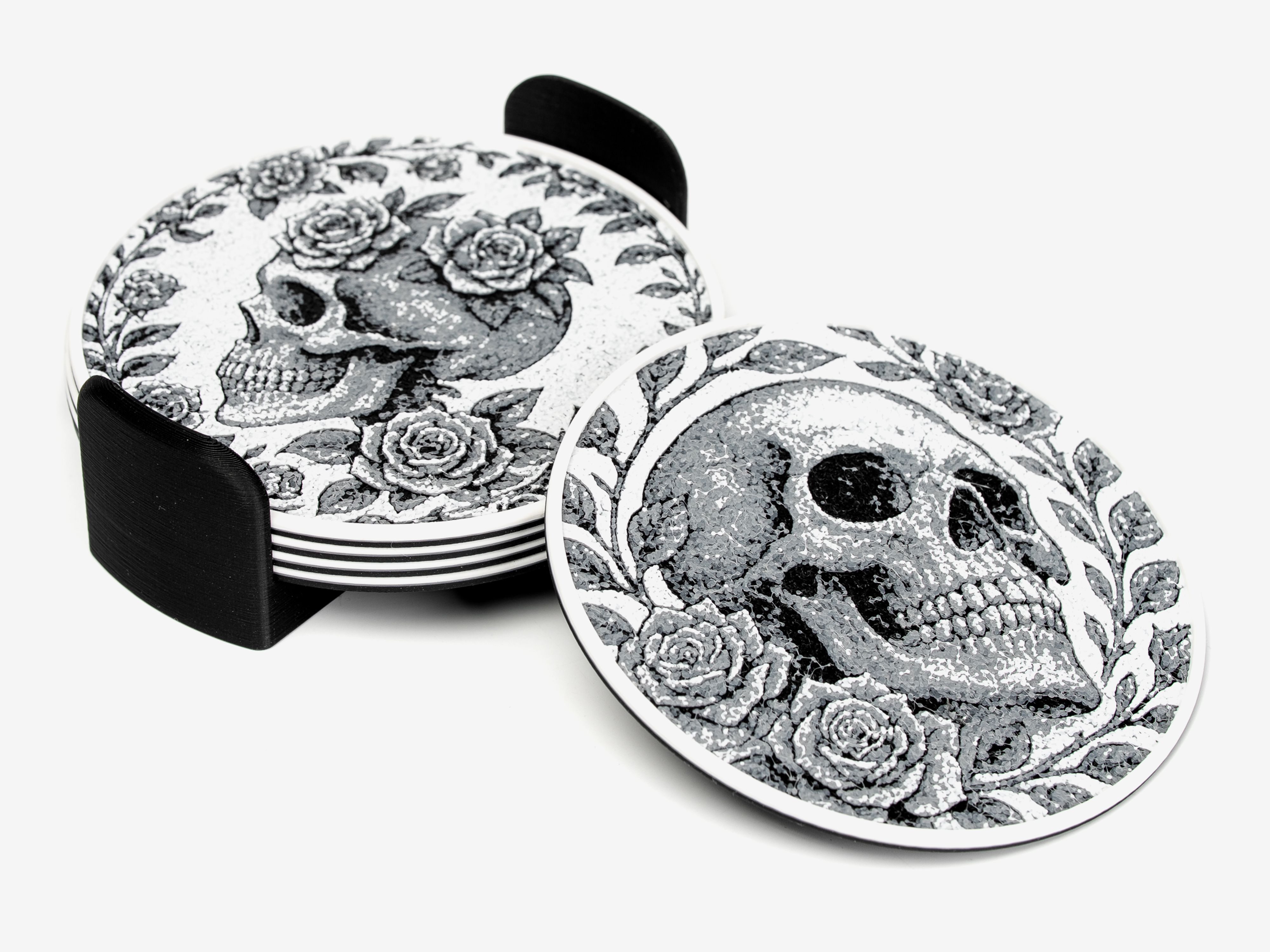 Floral Skull Coasters — miniatura 5