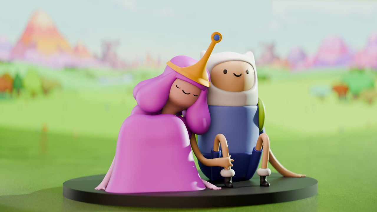 Adventure Time Finn & Princess Bubblegum Collectible Figurine