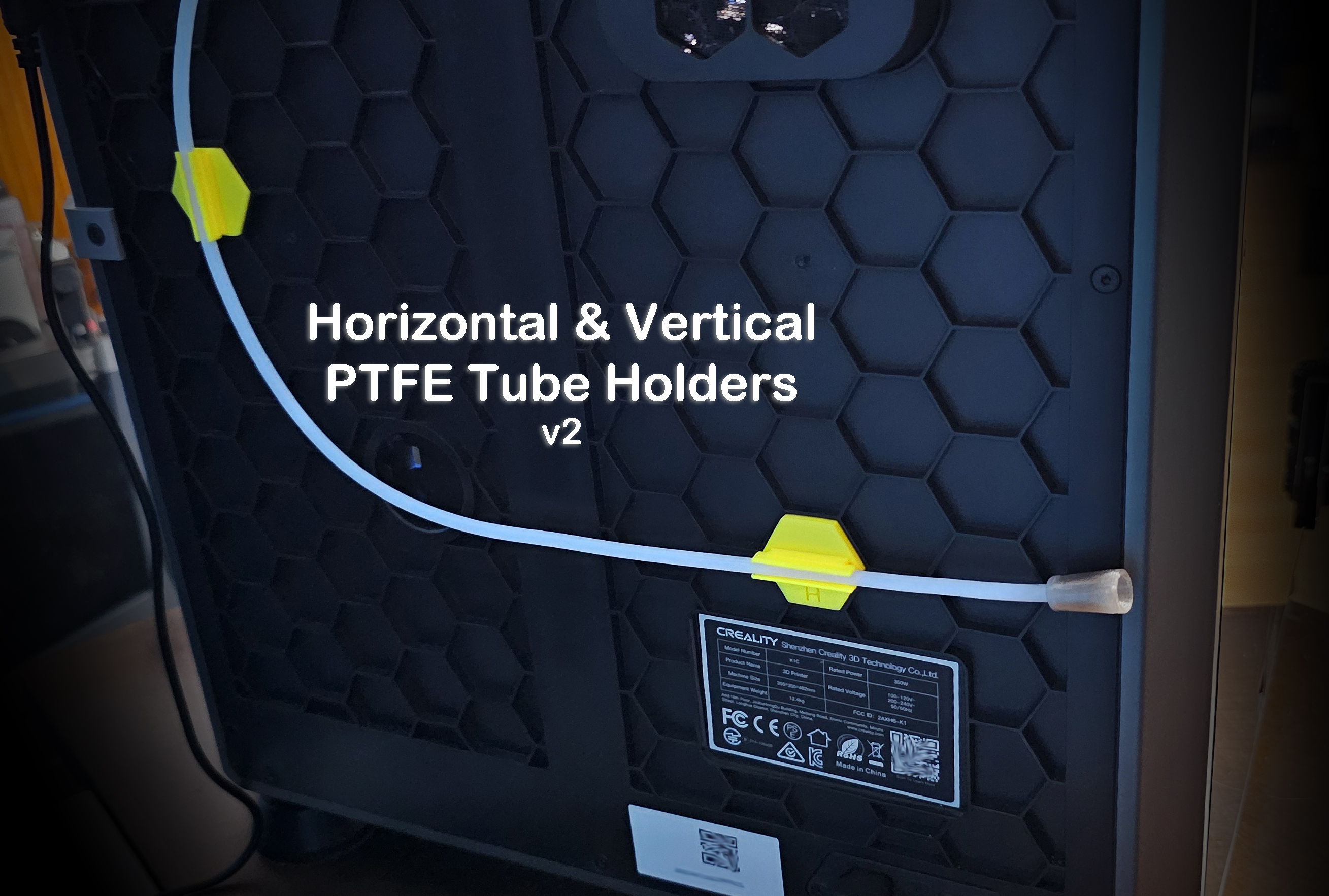 PTFE Tube Clips for K1C Honeycomb Rear Guide