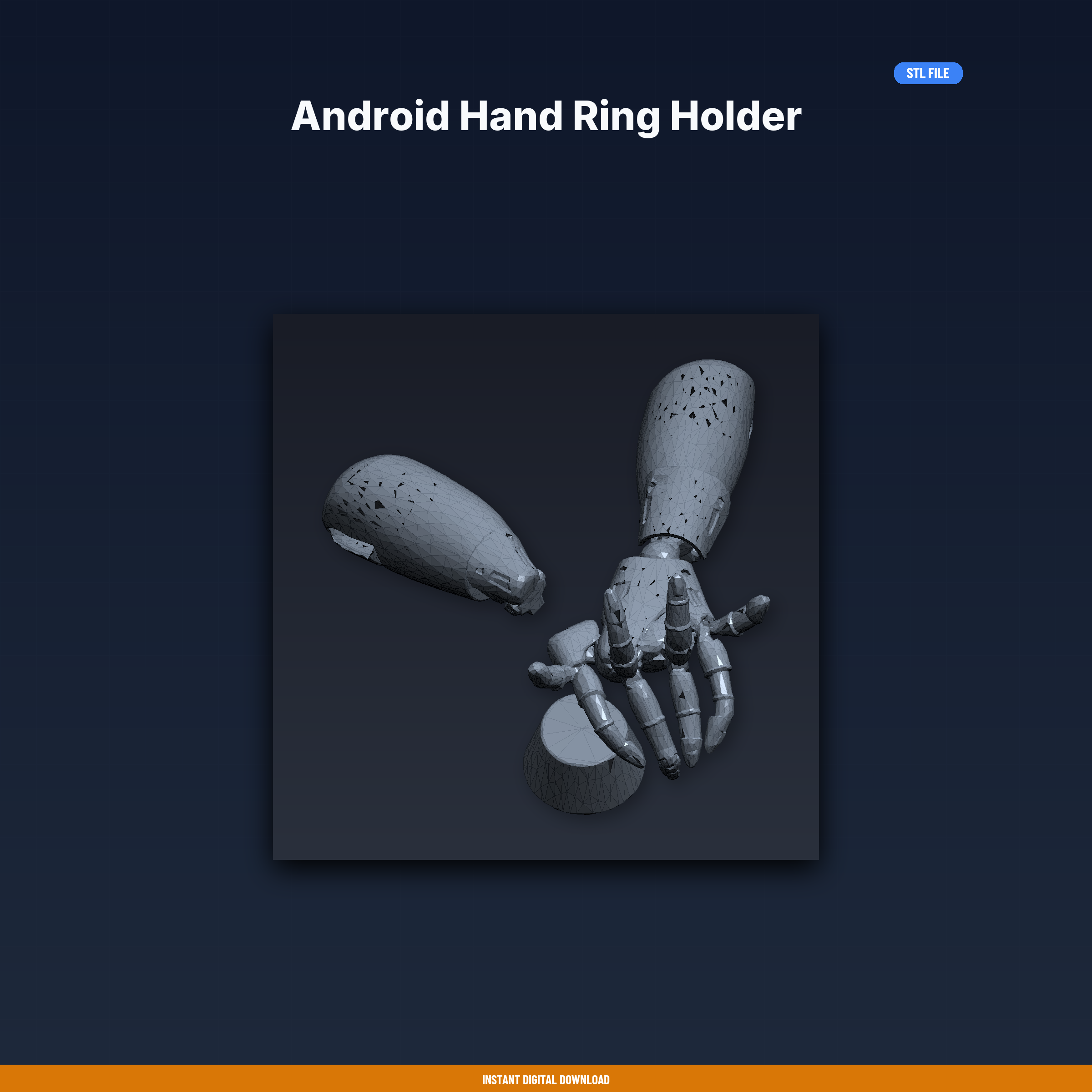 Android Hand Ring Holder - 3D Printable STL File