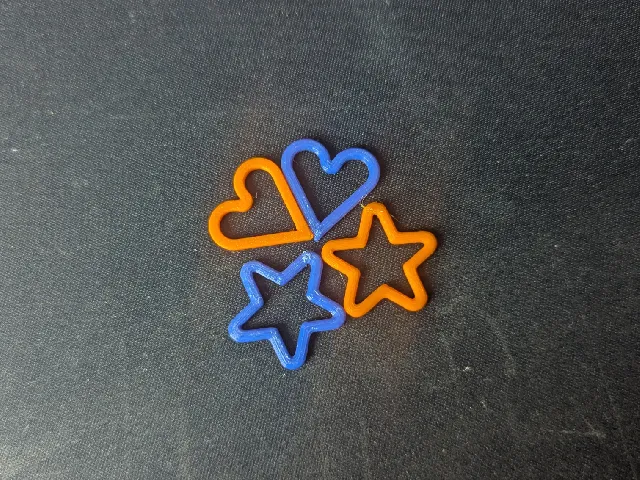 earring hanger star and hart