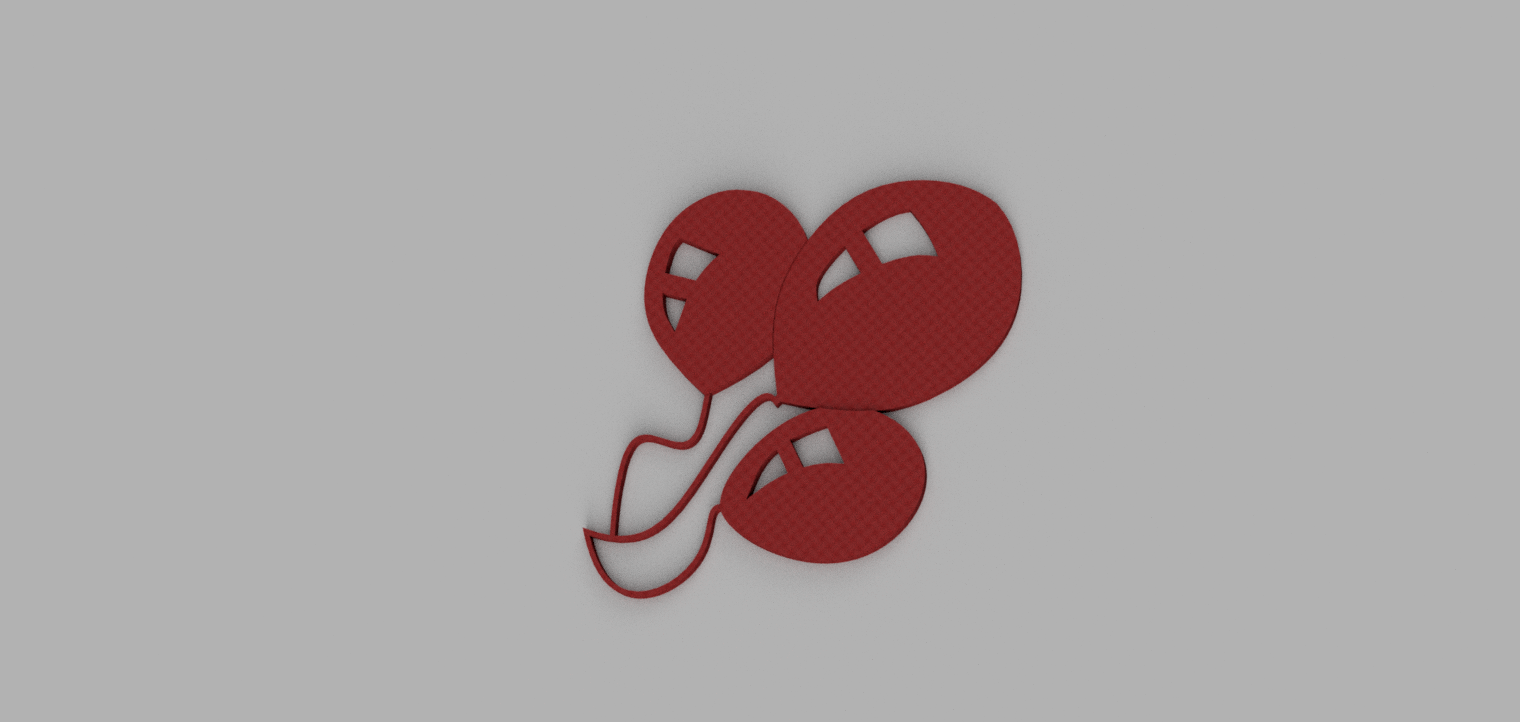 Balloons 2d model plate