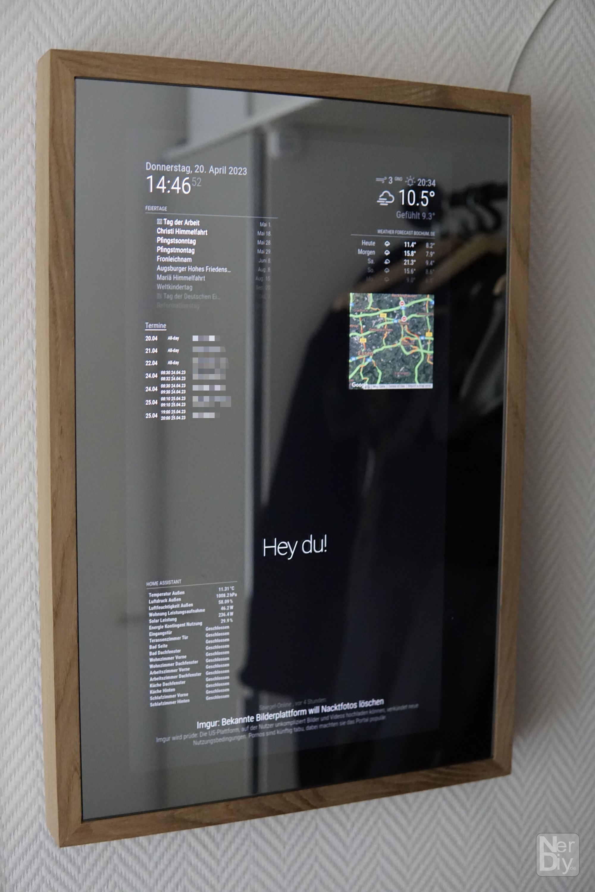 MagicMirror frame parts for Lenovo Q24i-1L TFT display by Nerdiy.de — thumbnail 3