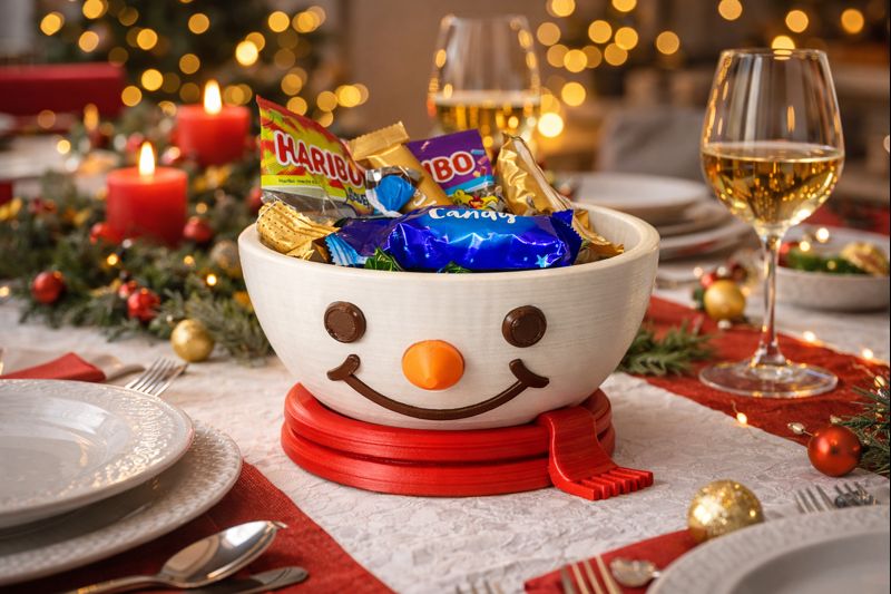 Snowman Bowl – Winter Smiles for Your Table