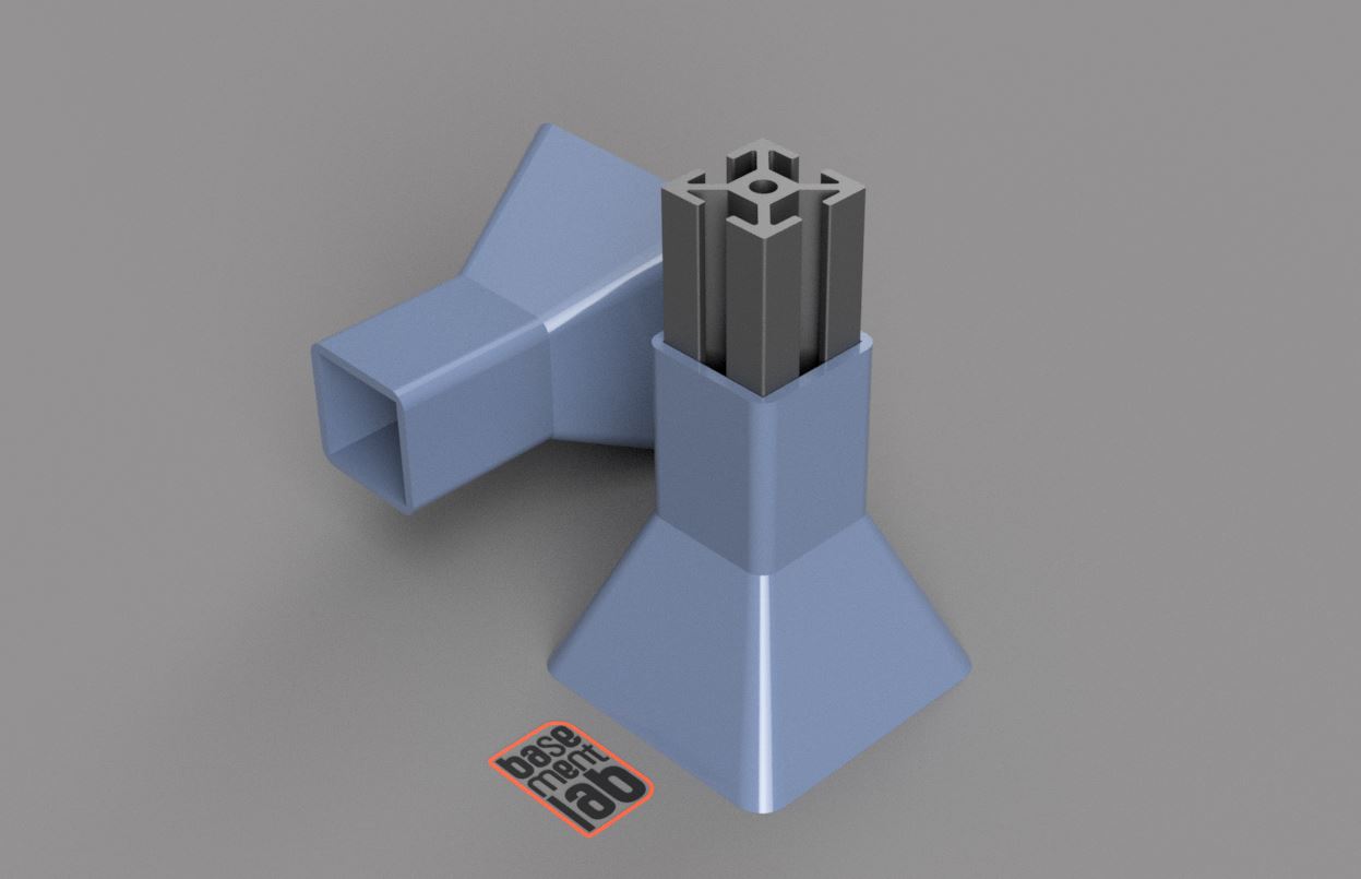 2020 T- Slot Foot Cap / Floor Mount Aluminium Profile - Flangia Base a Pavimento Profilo 2020