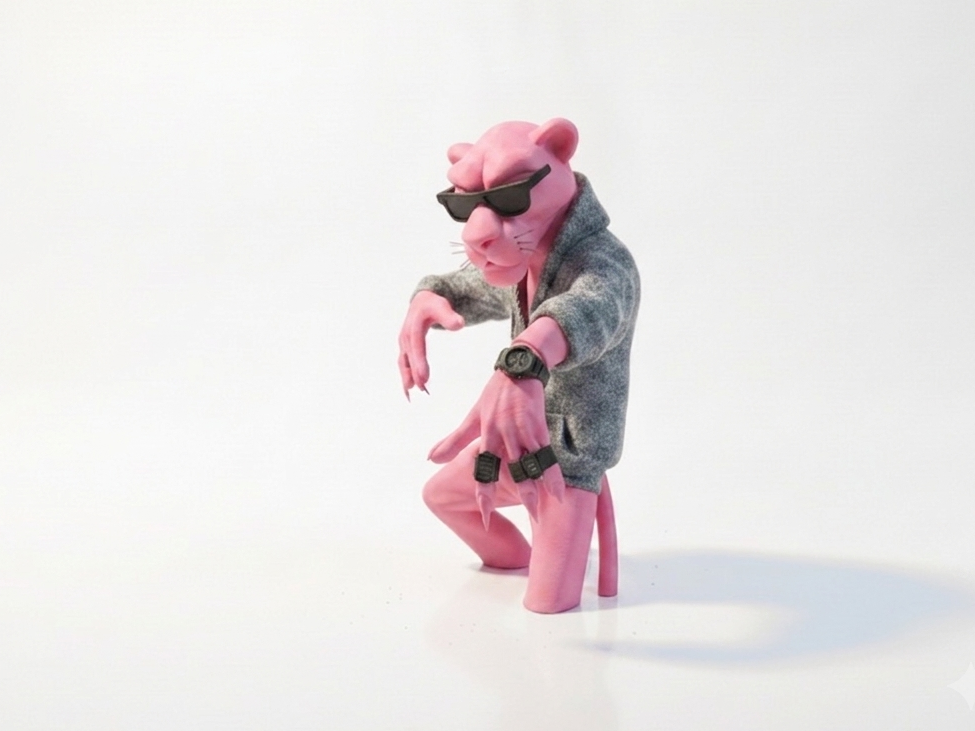 Pink Panther Figurine Cartoon Character 3D Printable