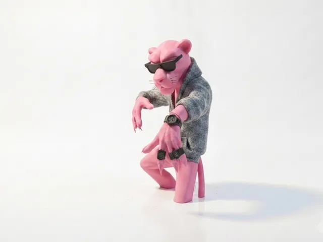 Pink Panther Figurine Cartoon Character 3D Printable