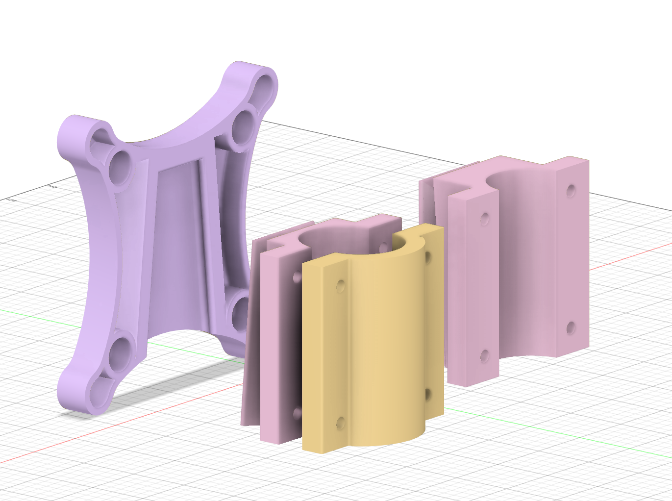 VESA 75/100 monitor mount for a 35mm pipe