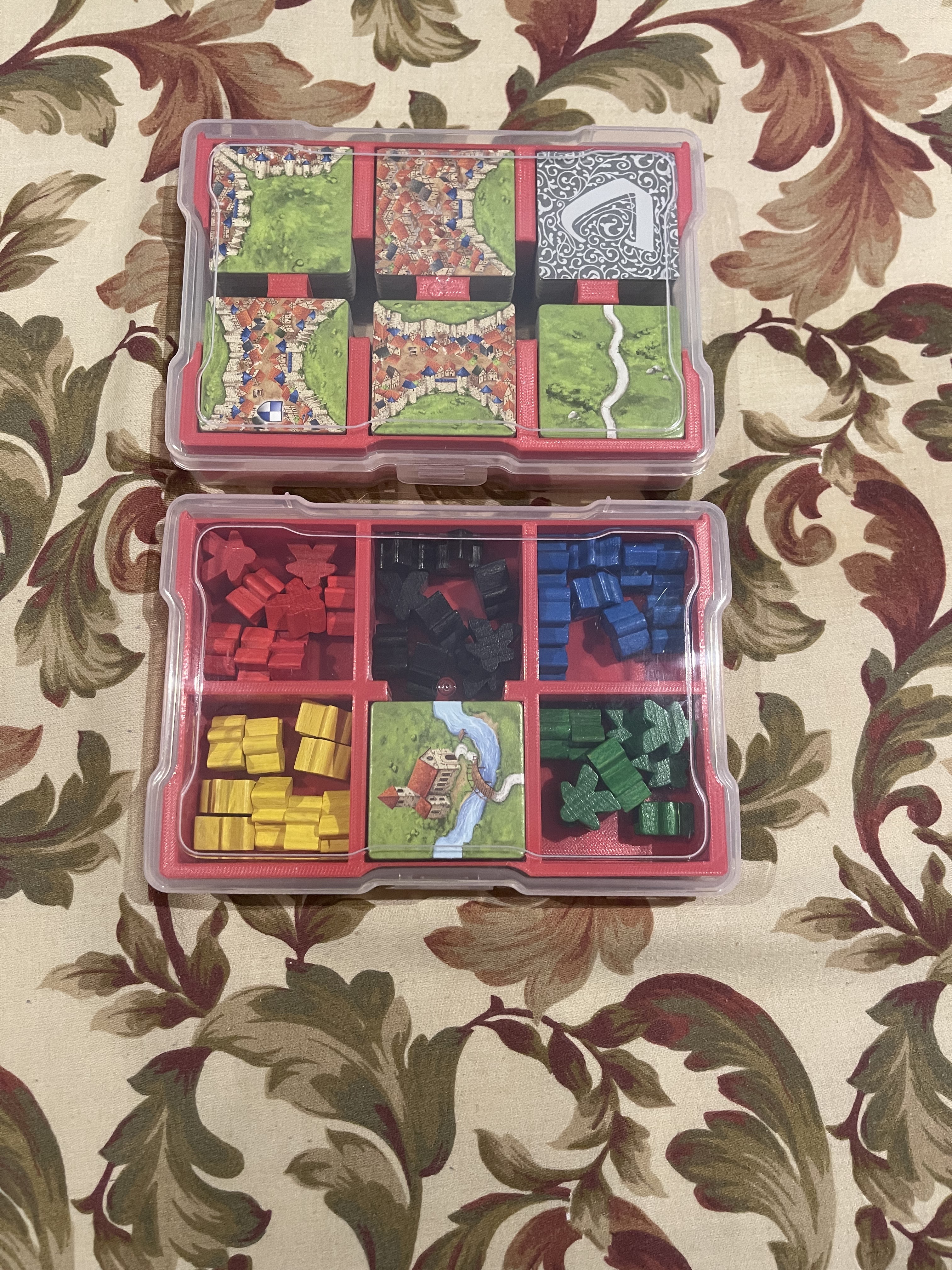 Carcassonne photo caddy insert (two boxes)