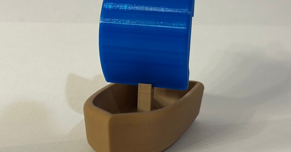 Simple Toy Sail Boat by Woody Goss | Download free STL model | Printables.com - 3D model önizlemesi