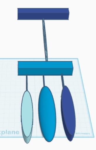 Blue wind chime