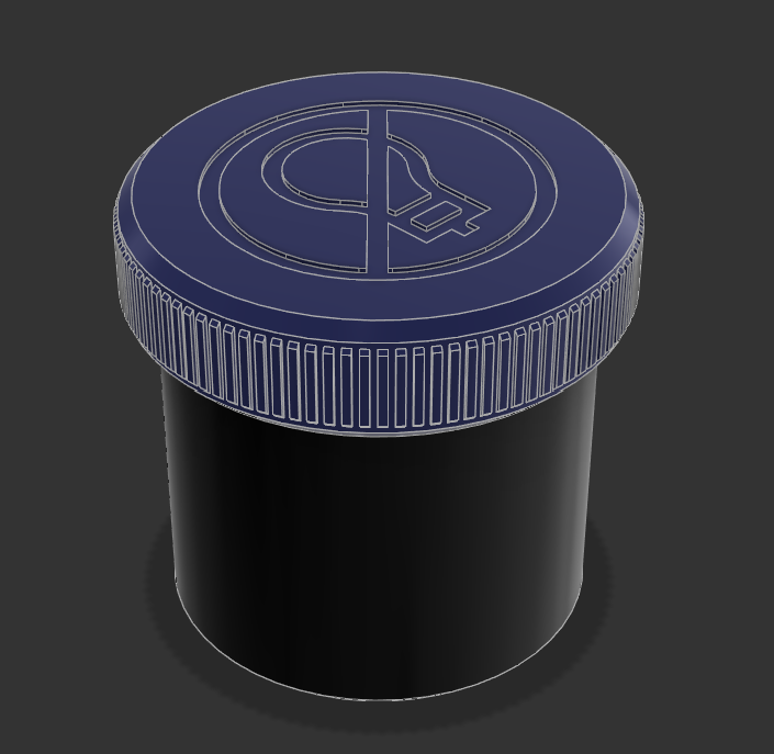 Photosensitive 1.5mil Microcentrifuge Tube Container 3D model
