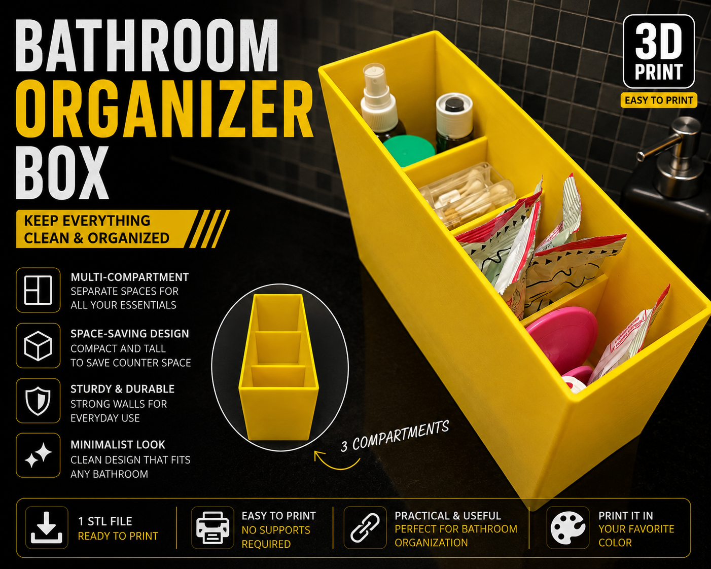 Bathroom Organizer Box