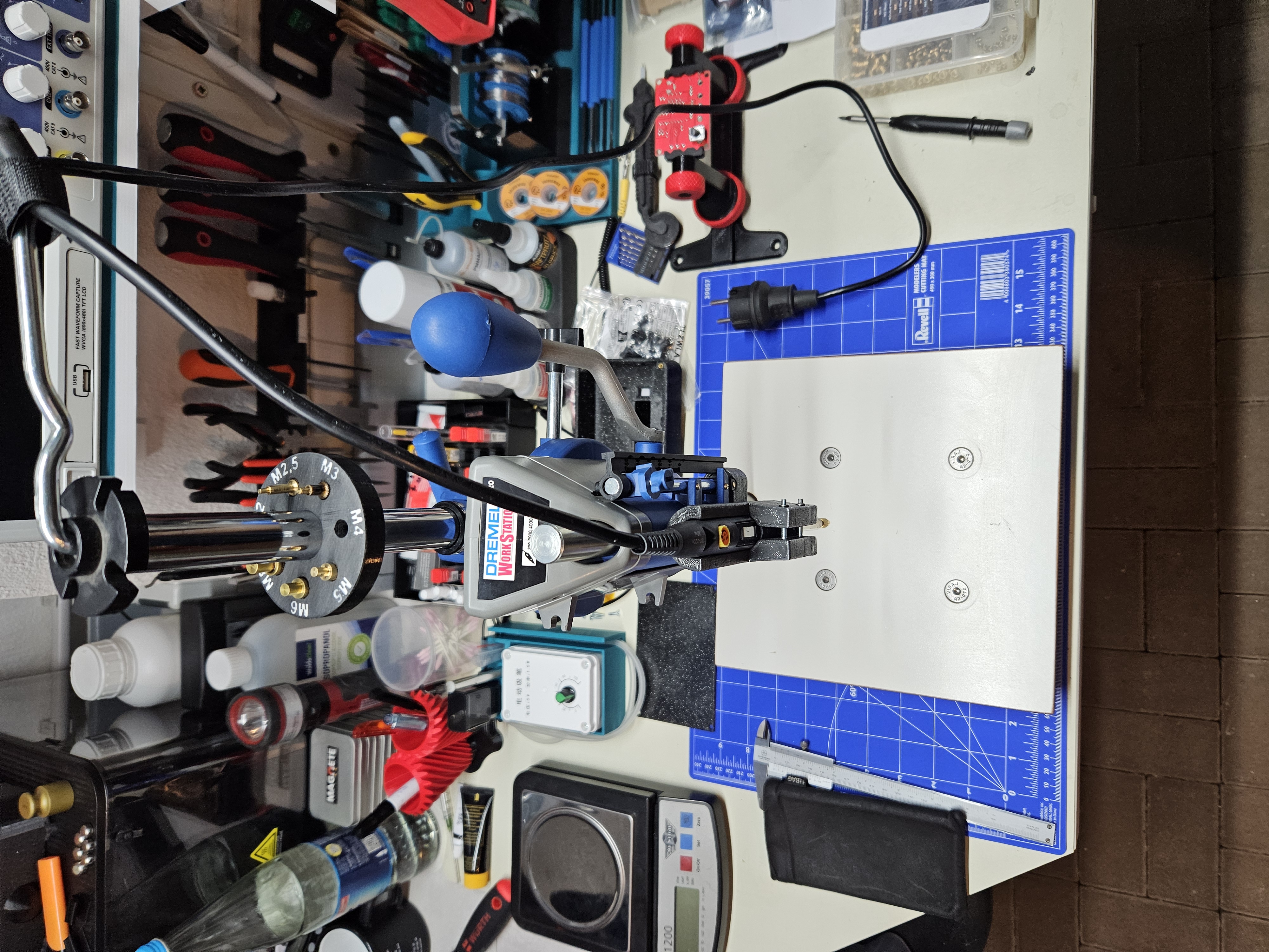 Dremel Drill Press Soldering Iron Adapter with Hex Nuts