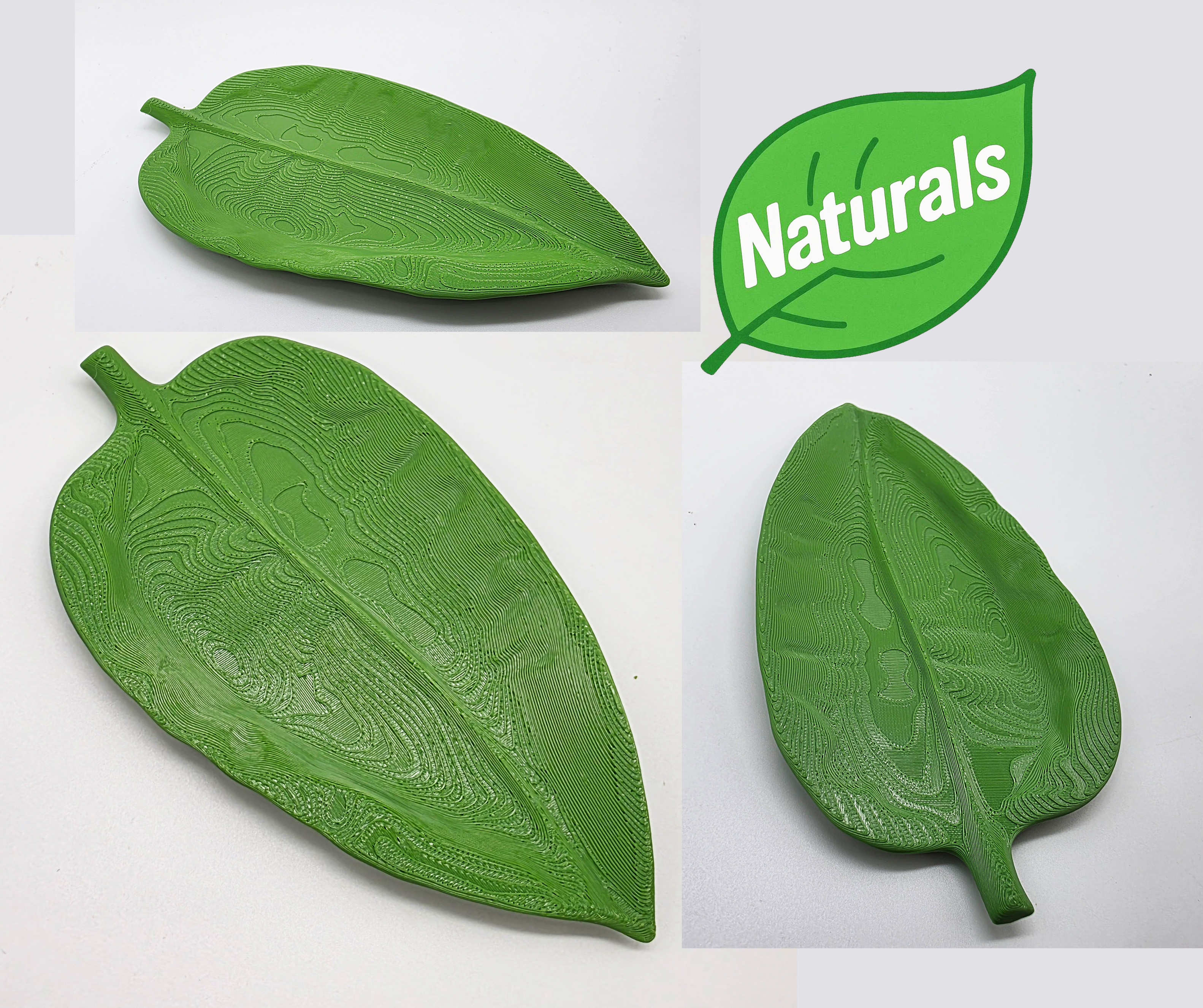 Smooth Leaf Tray - Naturals Collection (Flat Bottom)