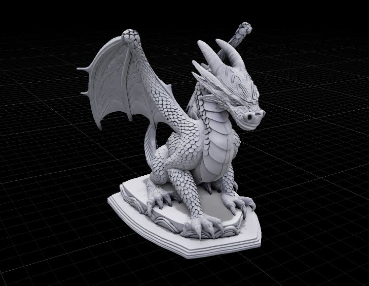 Dragon Statue 3D model