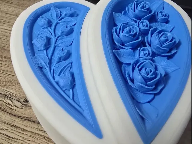 A remix of inserts for a heart-shaped jewelry box