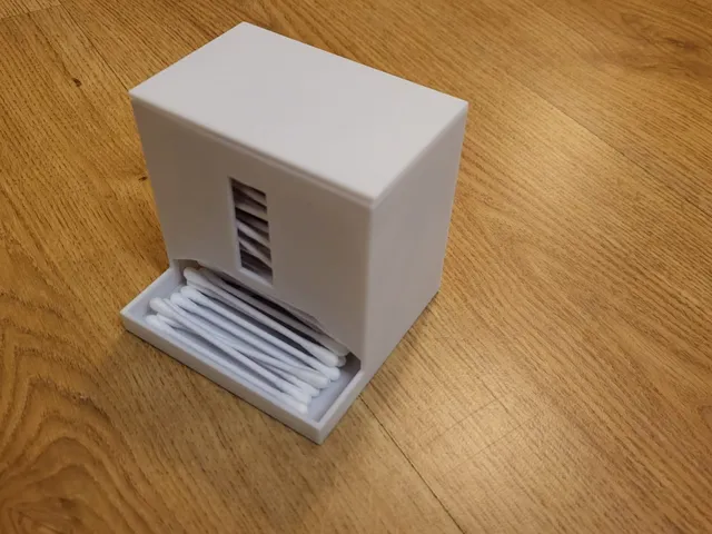 Cotton bud dispenser box for complete pack