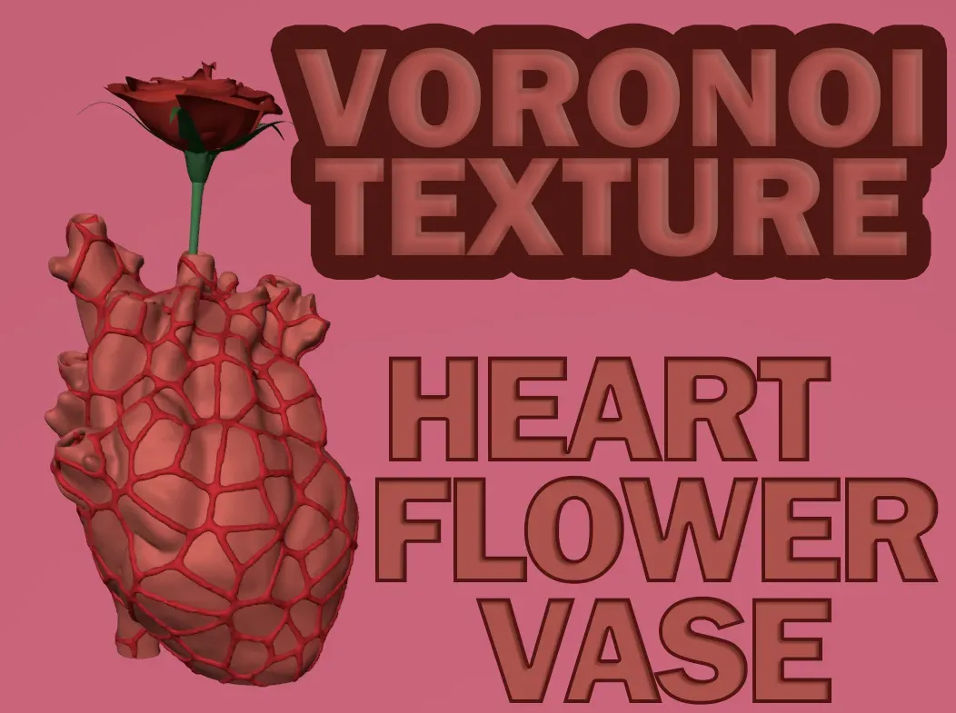 Heart Vase Voronoi Texture By Mlodybuk Download Free STL Model heart-vase-voronoi-texture-by-mlodybuk-download-free-stl-model