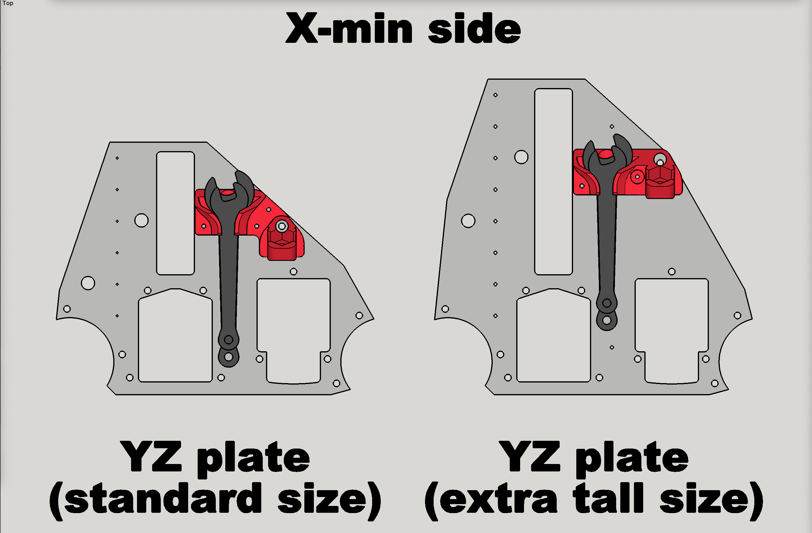 LowRider 3 CNC printed holder for Kobalt Router's Wrench(es) and (ER