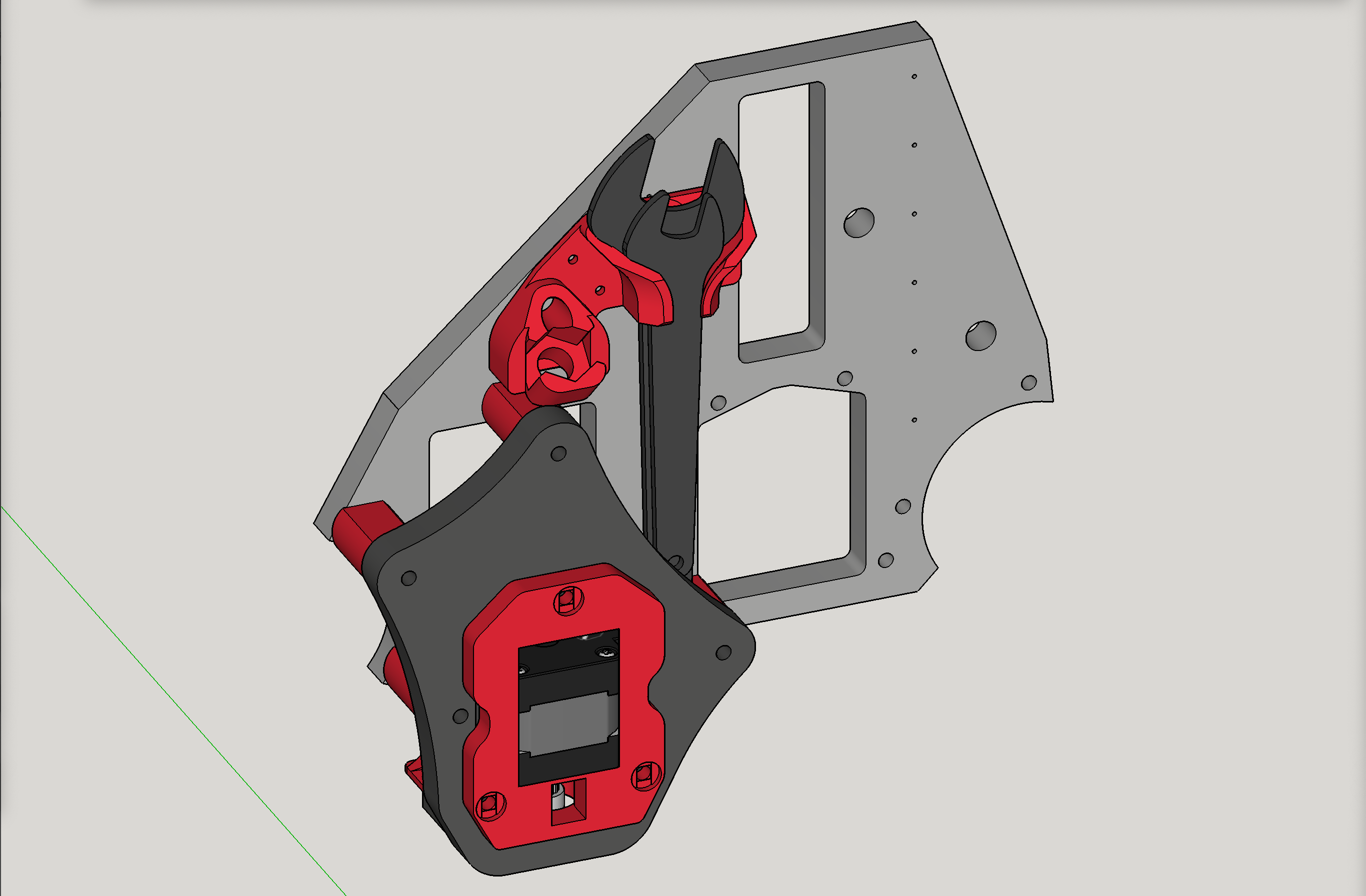 LowRider 3 CNC printed holder for Kobalt Router's Wrench(es) and (ER