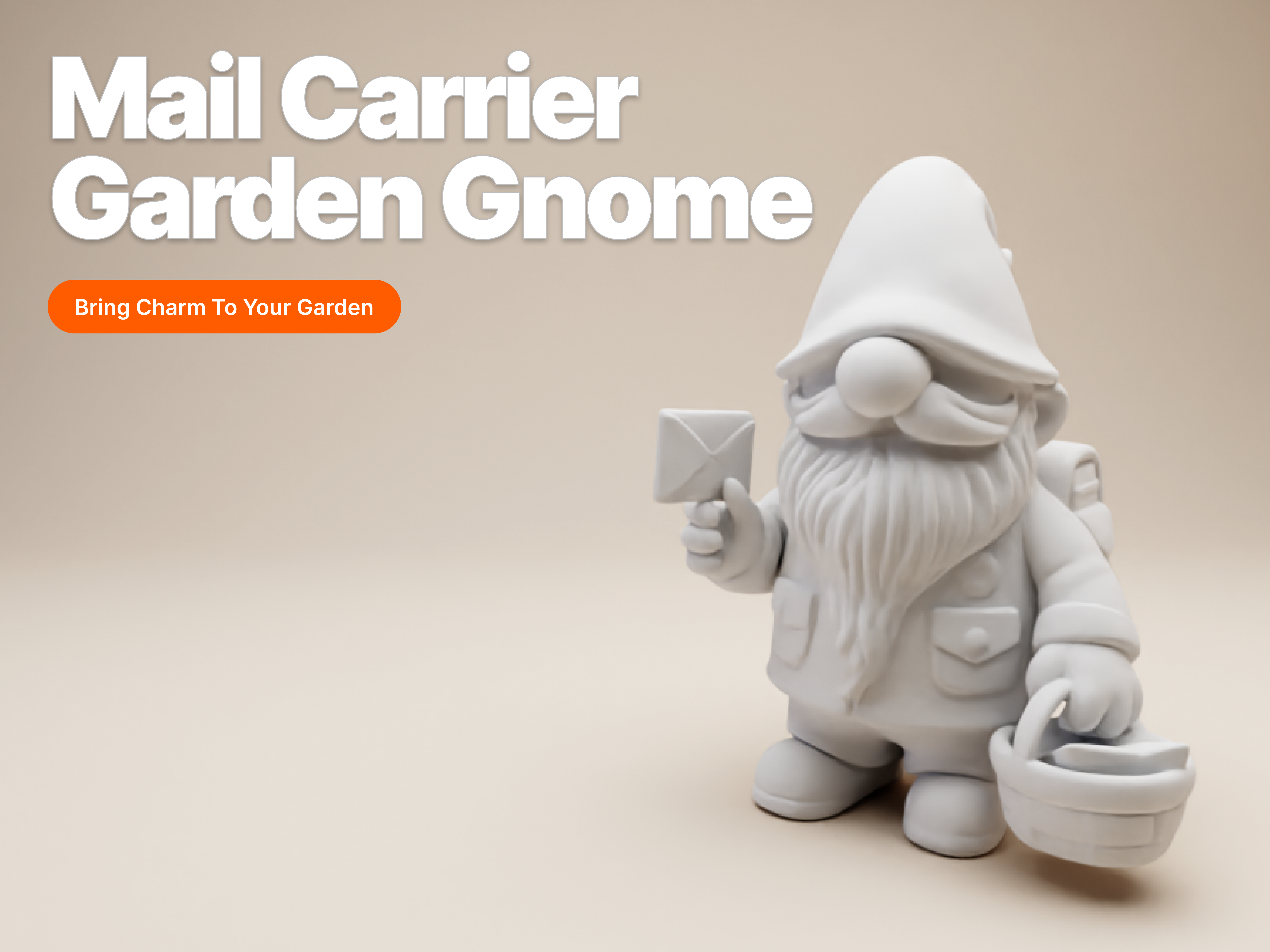 Garden Gnome – Whimsical Mail Carrier