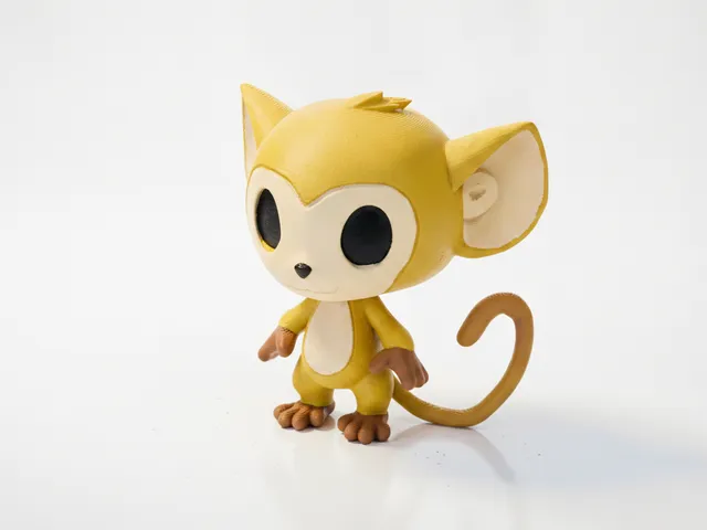 Chibi Monkey Figurine Cute Collectible 3D Printable