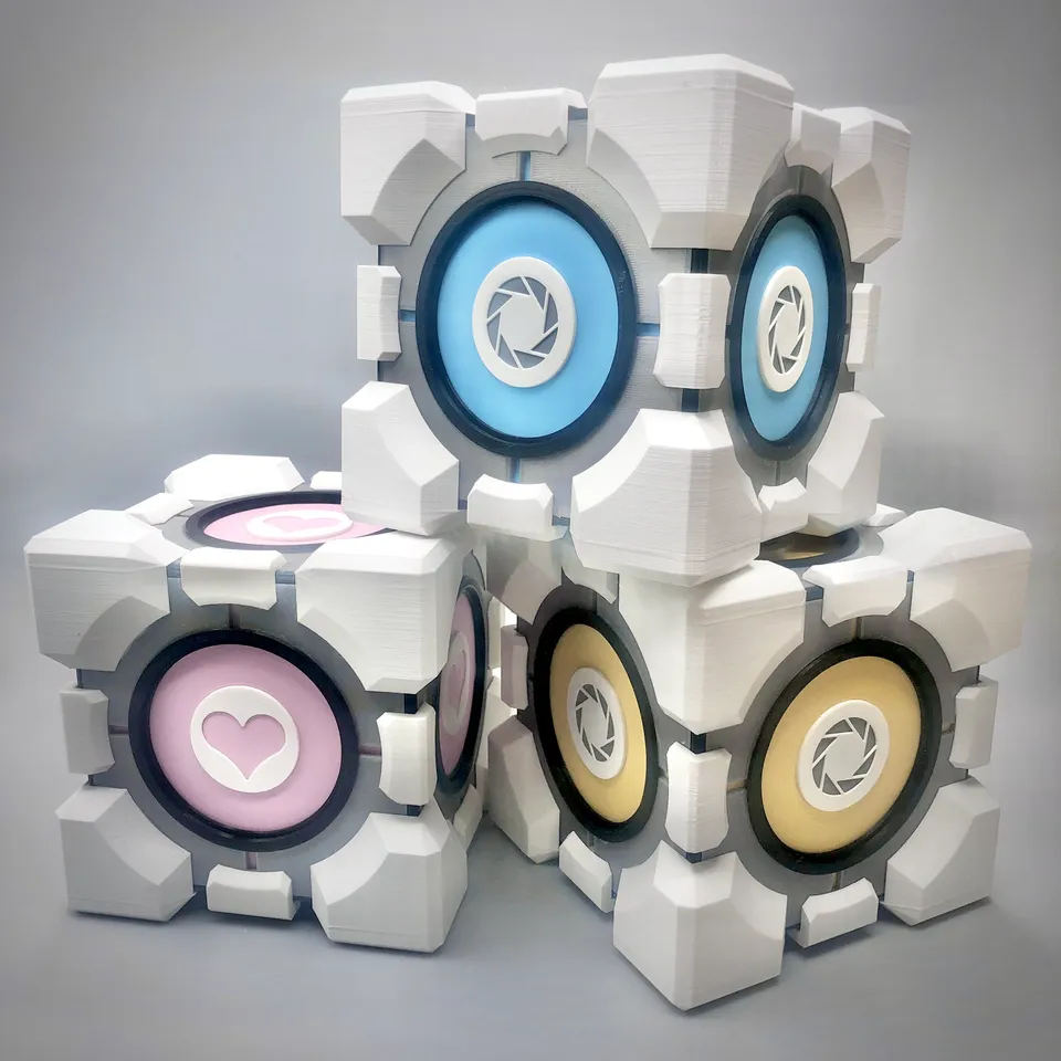 Portal Weighted Storage & Companion Cube by 3D Gloop!