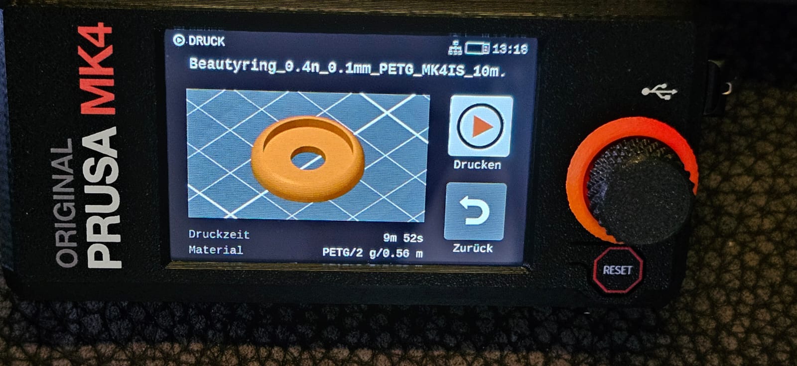 Beauty Ring for Knurled Knob Prusa MK4/XL