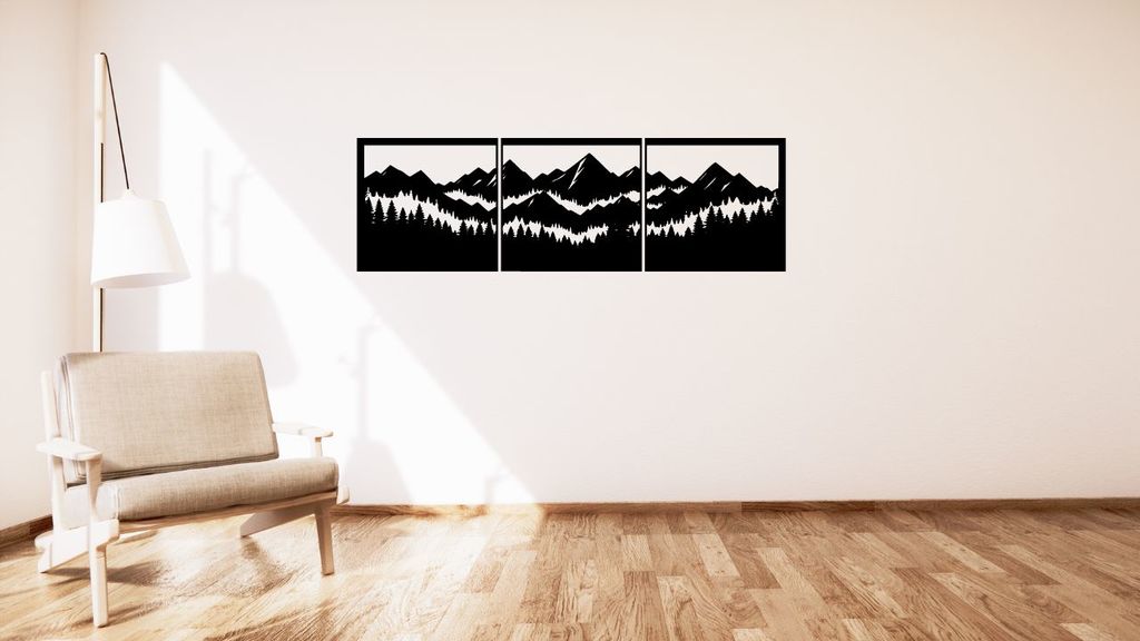 Mountain panorama wall decoration by kutnohormac | Download free STL ...