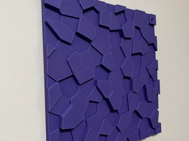Voronoi pattern soundproofind anti echo wall decorative panel 200mm