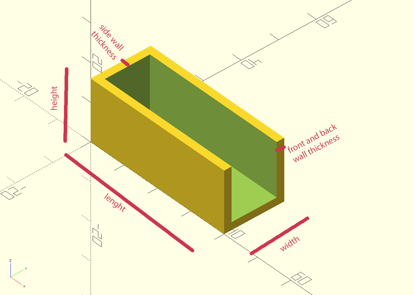 Simple half-open parametric holder for Ikea Metod (Maximera) inner ...