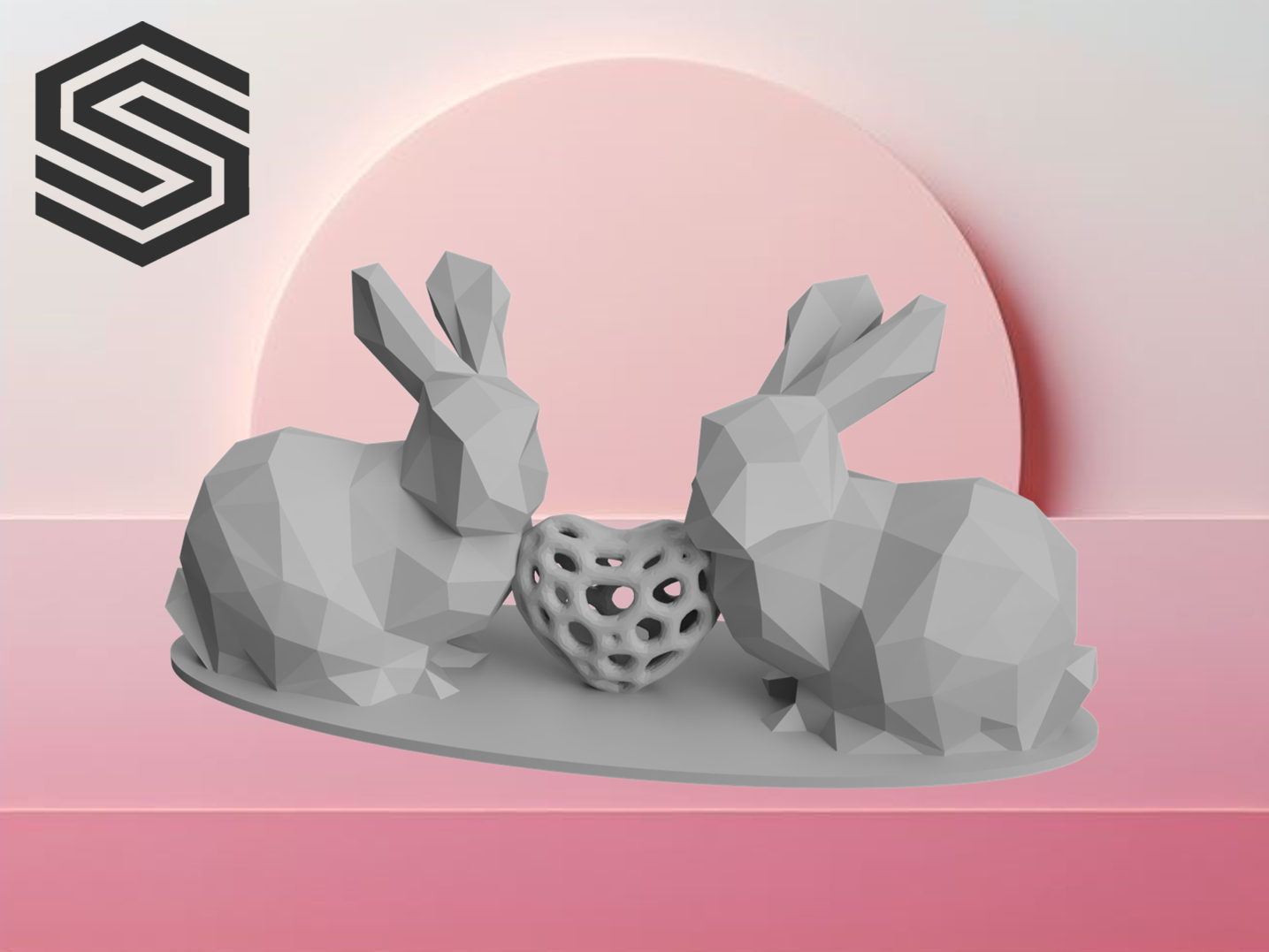 Bunnies in Love - Valentines Day / Easter