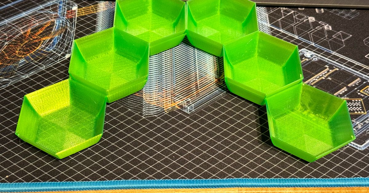 Board Game Hex Token Trays by Ed V | Download free STL model