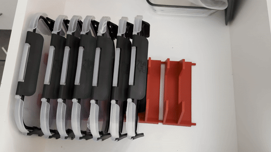 Modular Tupperware Lid Holder + Extension Inserts (Customize to your own needs!)