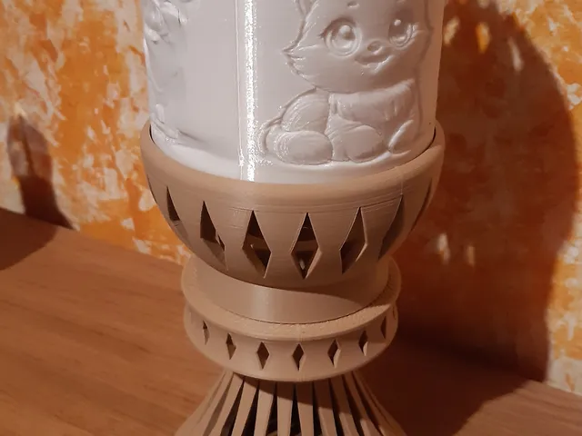 Ethnic lamp with lithophane