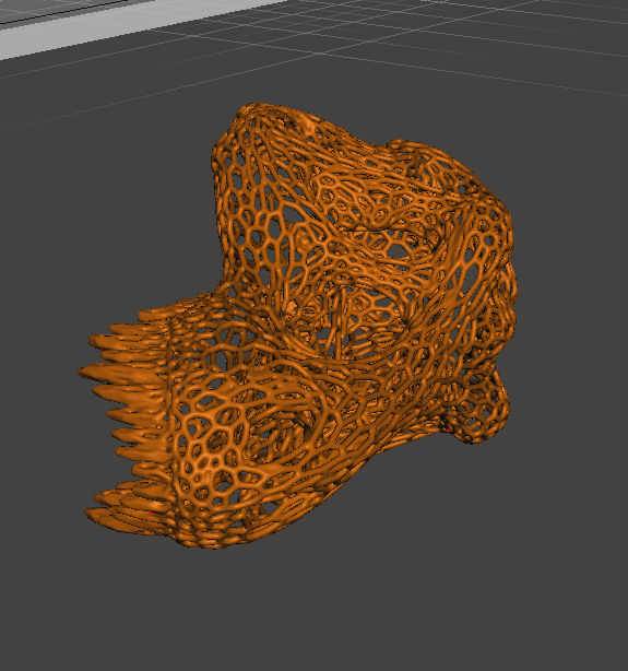 voronoi t-rex skull decoration