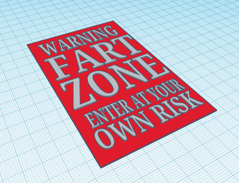 FART ZONE Sign by IsaacEli | Download free STL model | Printables.com