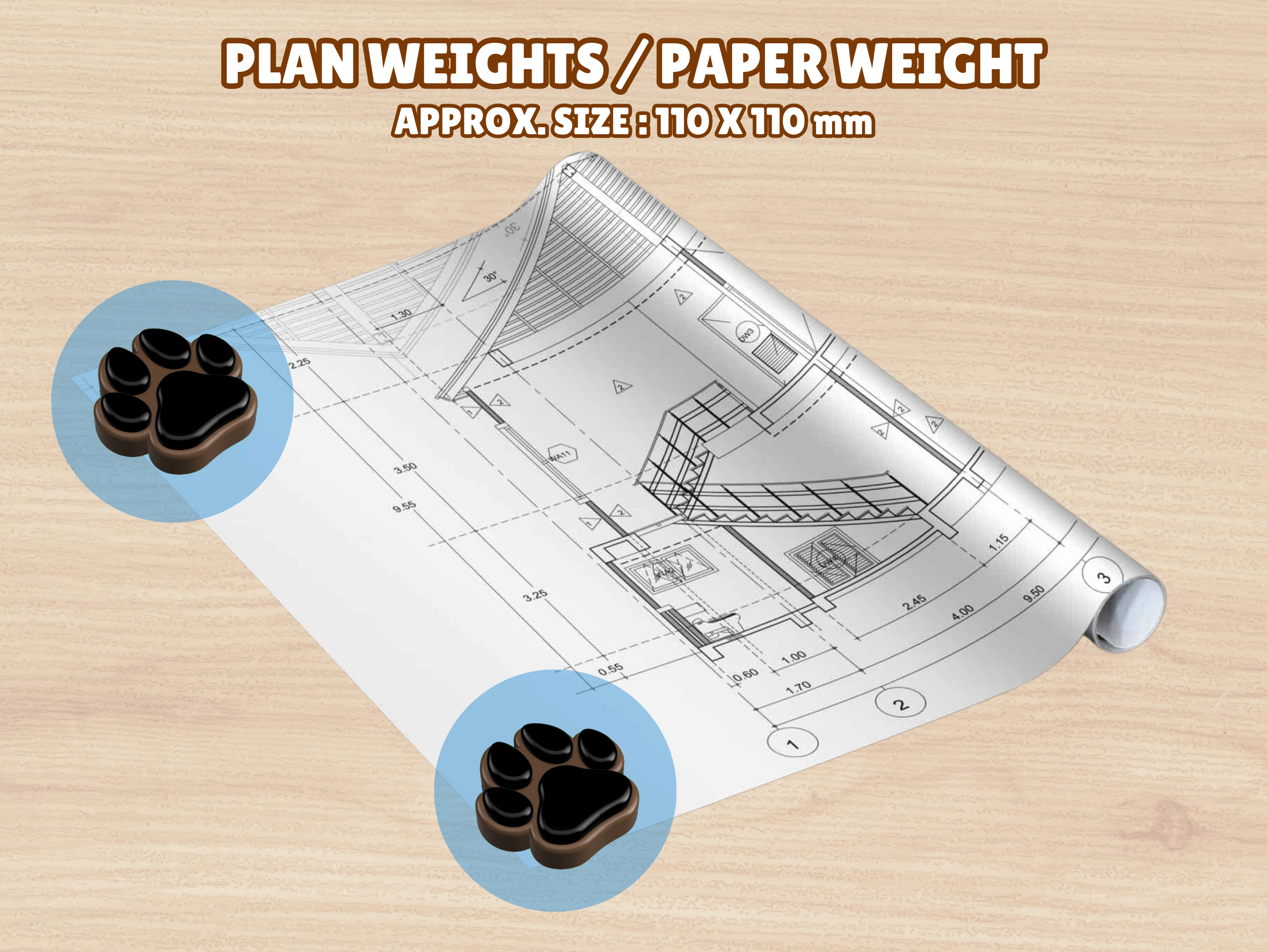 Doggy Paw - Paperweight / Plans Weights