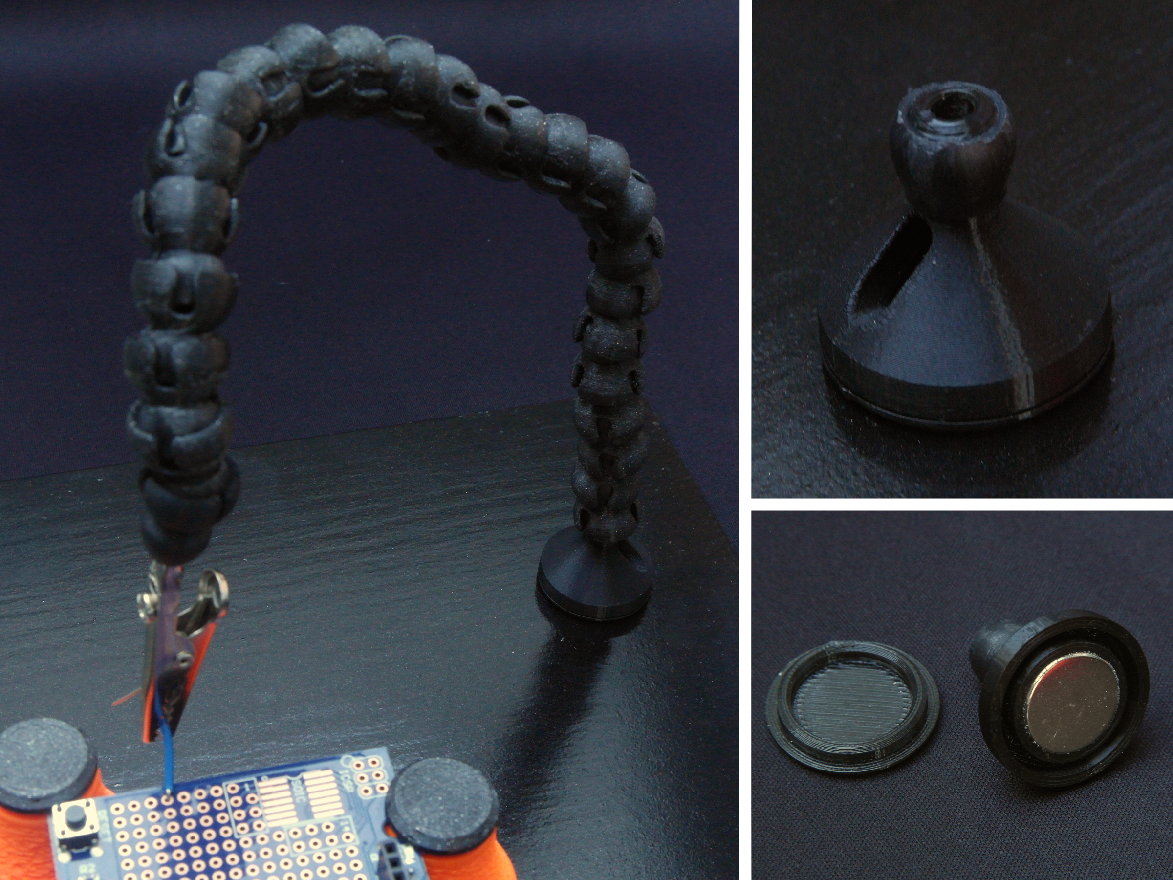 Soldering aid - third hand with magnetic base