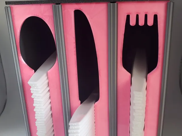 Slim Plastic Utensil Dispenser Collection