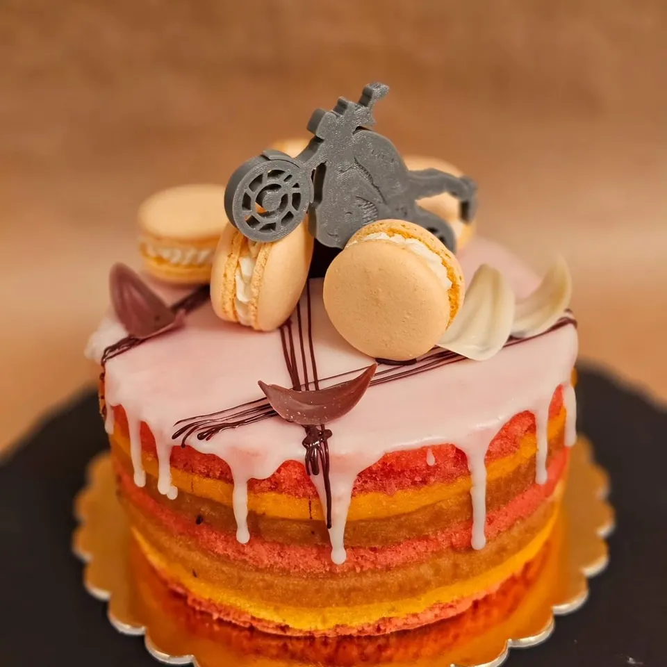 Motorcycle cake topper by El Kóťa | Download free STL model ...