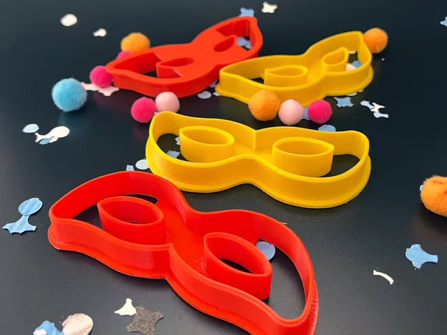 Carnival masks cookie cutters