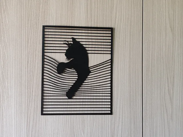 Is anybody home?  Cat and windows 2d wall art
