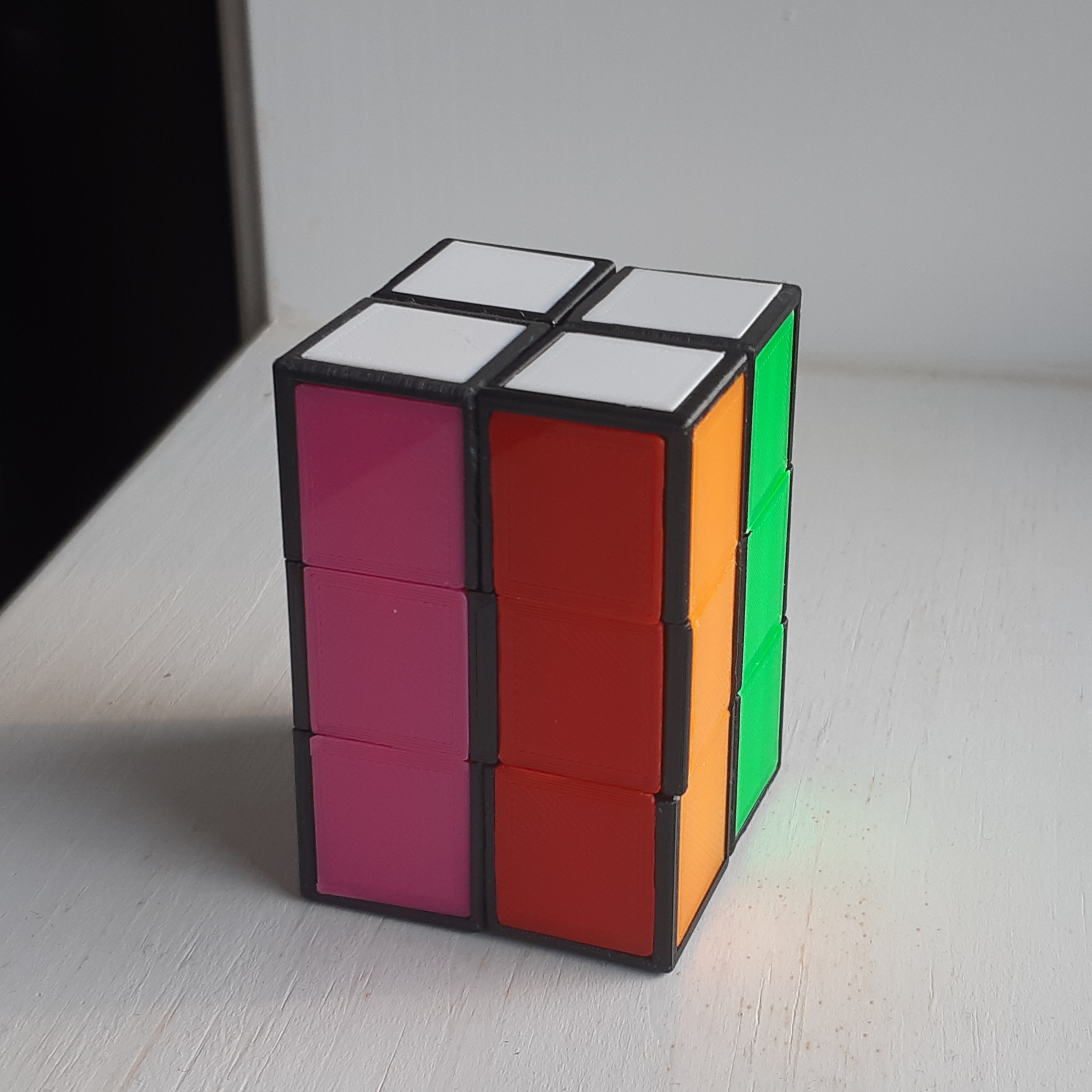 2x2x3 sliding tile puzzle (screwless)