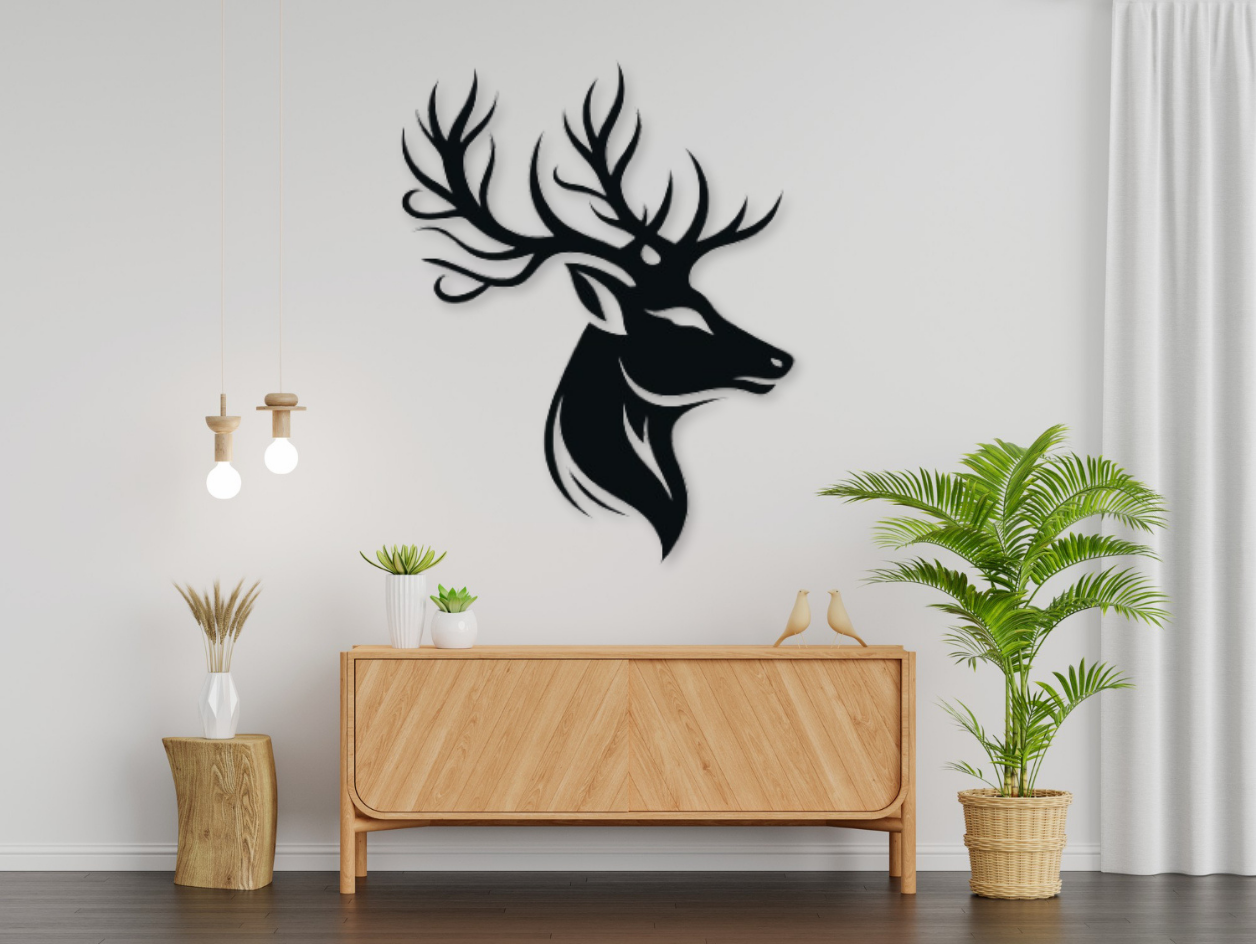 Deer Wall Sculpture by Kahraman Download free STL model