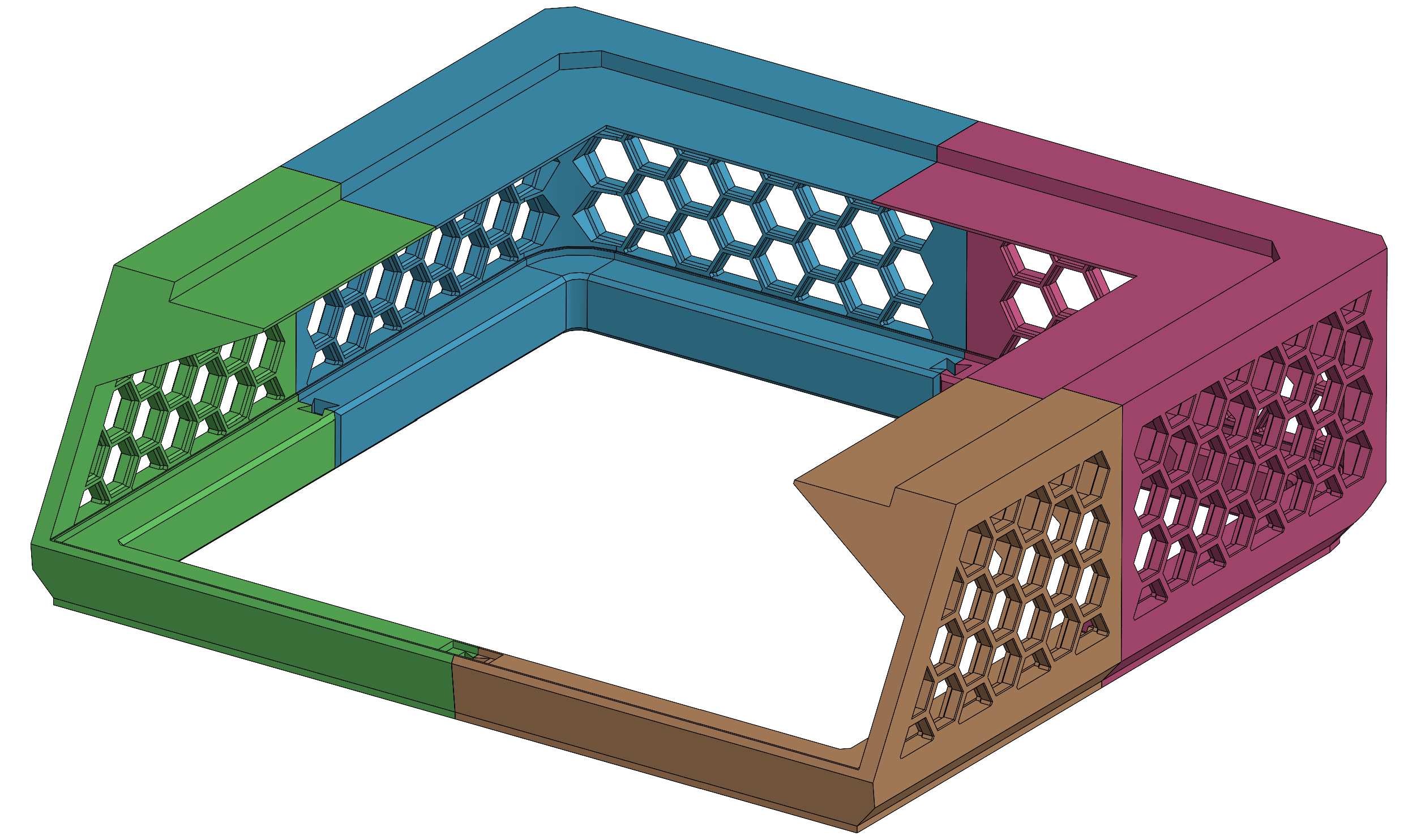 X3D-v3 AMS Riser Rebuilt for printing without support