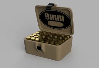 STL file Ammo box for 9mm with trays 📦・Model to download and 3D print・Cults