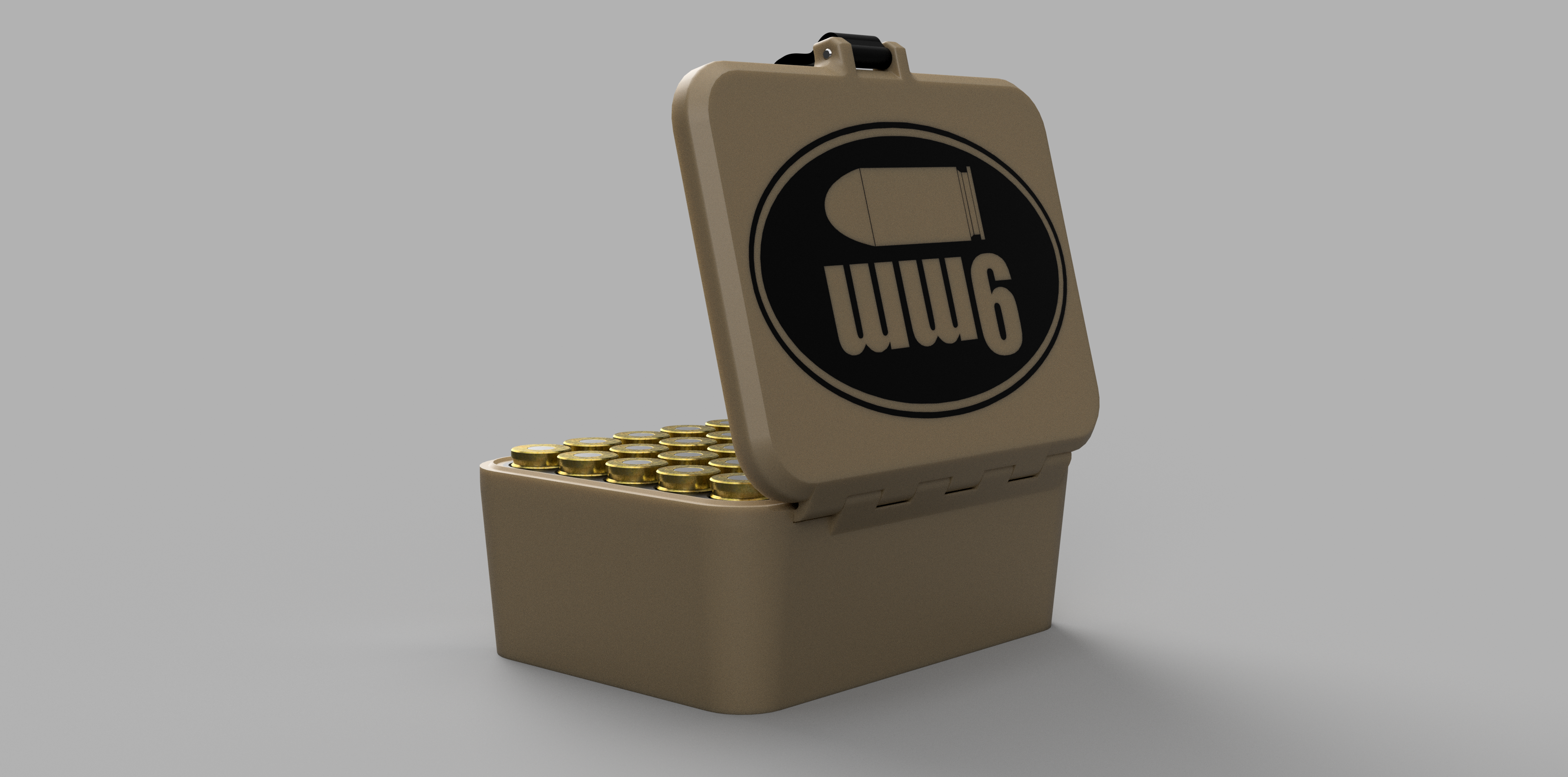 Miniatura 2 do modelo 3D 9mm Ammo box