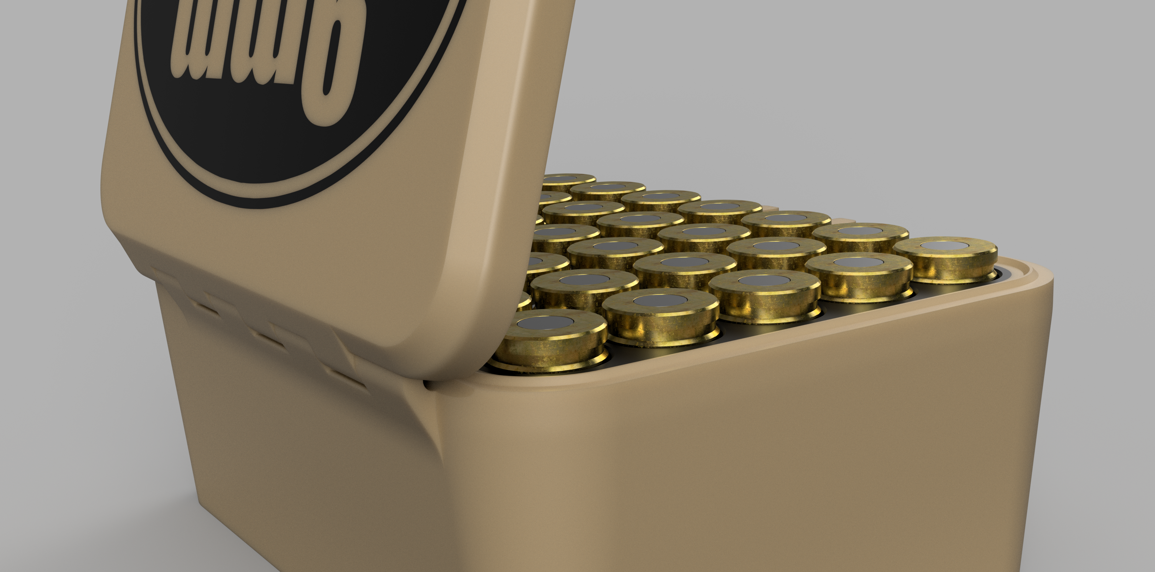 Miniatura 4 do modelo 3D 9mm Ammo box